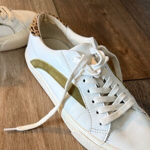 Madewell size 6 Stylish White and Tan Women's Sneakers